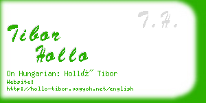 tibor hollo business card